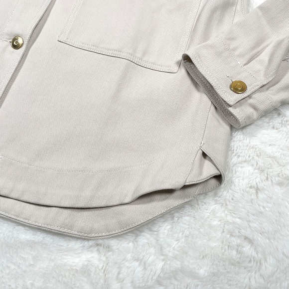 Zara Shirt Gold Button Overshirt Size XS - Picture 7 of 12